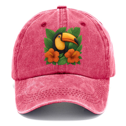 tropical paradise toucan bloom Hat