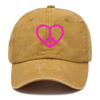 Retro 80s Heart Peace Sign Hat