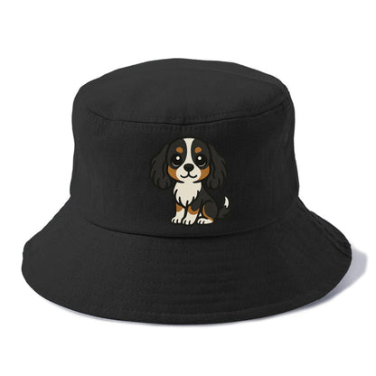 cavalier king charles spaniel tricolor sitting pose portrait design Hat