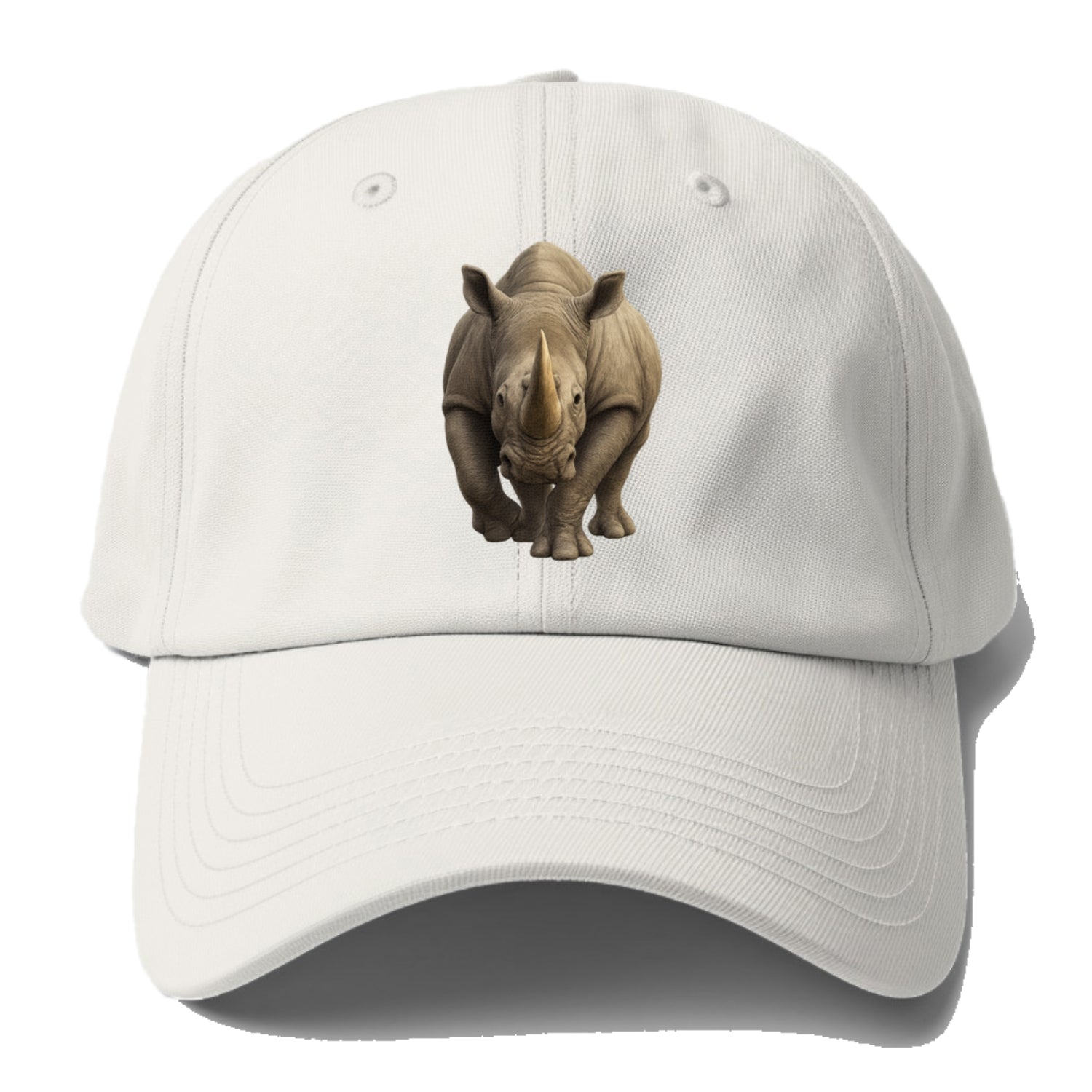 rhino portrait intense gaze illustration Hat