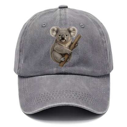 realistic koala on branch portrait Hat