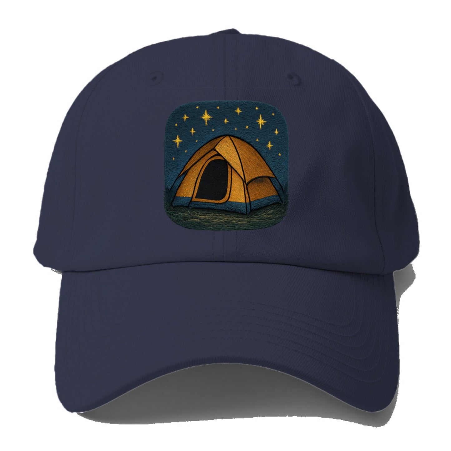 starlit tent under night sky Hat