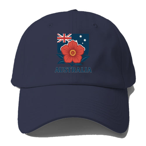 Australian Patriotic Floral Baseball Cap For Big Heads
