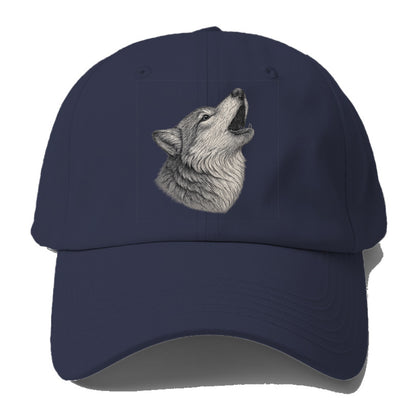 wolf howling portrait Hat