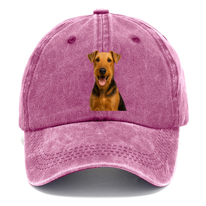 airedale terrier portrait design Hat
