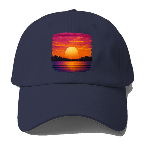 Serene Sunset Hues Baseball Cap For Big Heads
