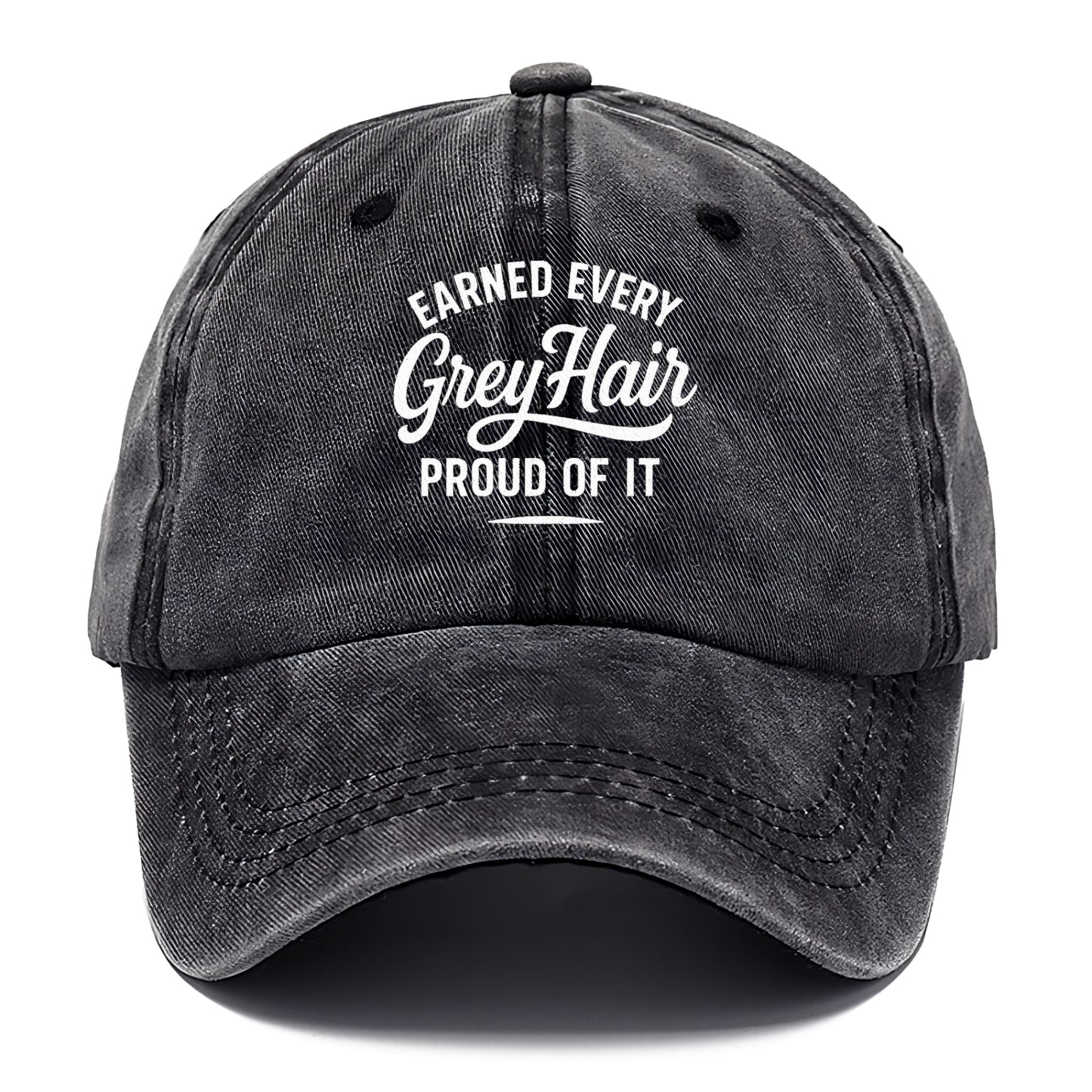 earned grey hair pride design Hat