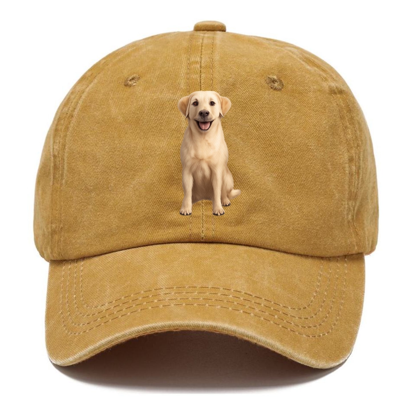golden labrador puppy digital art Hat