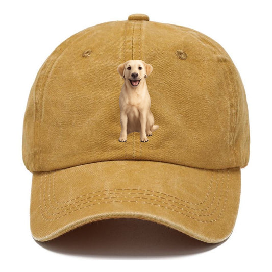 golden labrador puppy digital art Hat