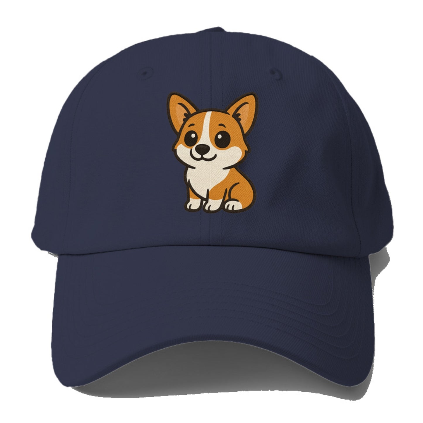 corgi orange and white sitting pose with short legs portrait design Hat