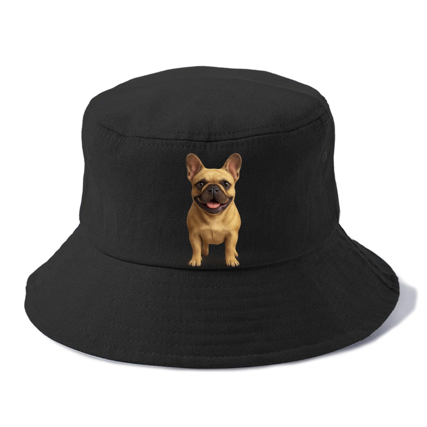 smiling french bulldog portrait hat design Hat