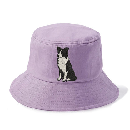 Border Collie Black And White Sitting Pose Hat