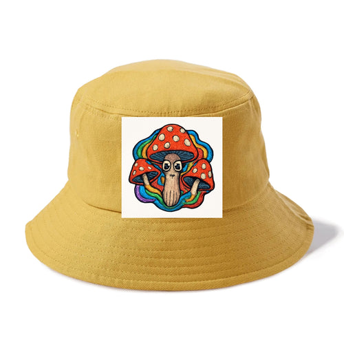 Trippy Mushrooms With Psychedelic Aura Bucket Hat