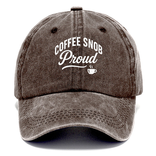 proud coffee snob bold design Hat