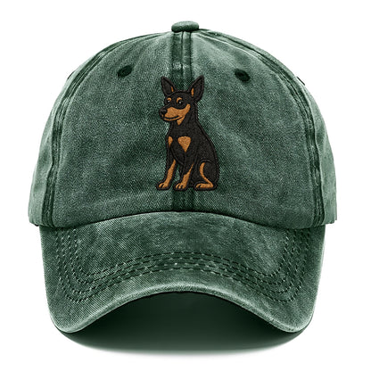 miniature-pinscher-black-tan-regal-poise Hat