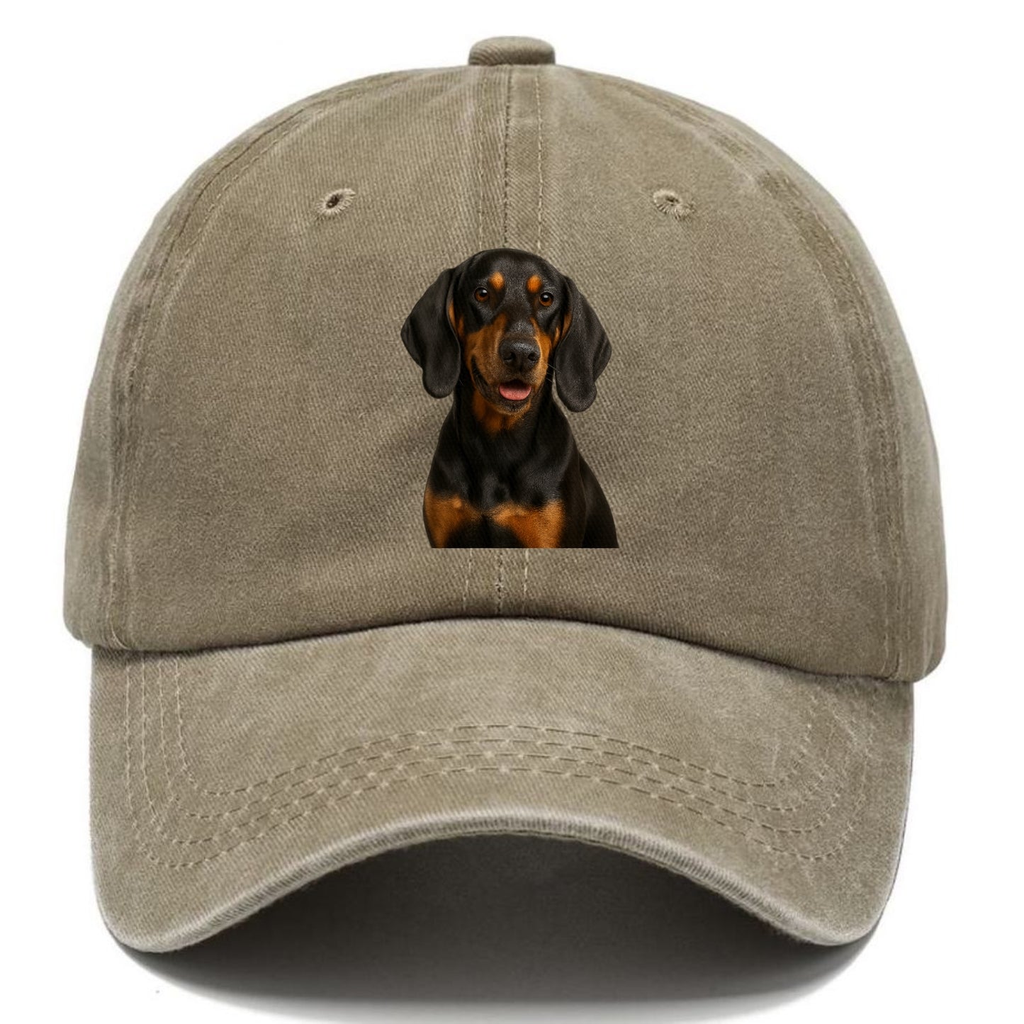 black tan coonhound portrait design Hat
