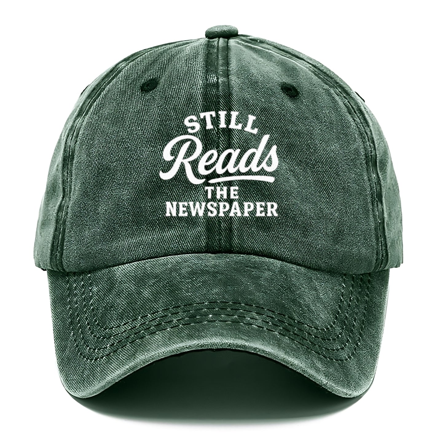 still reads the newspaper art Hat