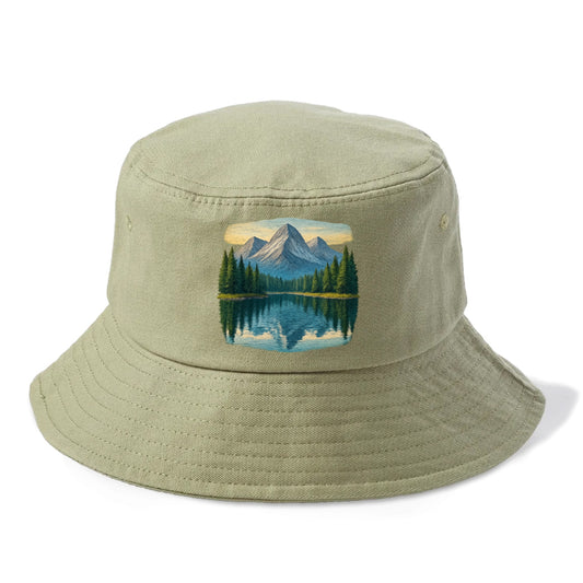 mountain lake reflections Hat