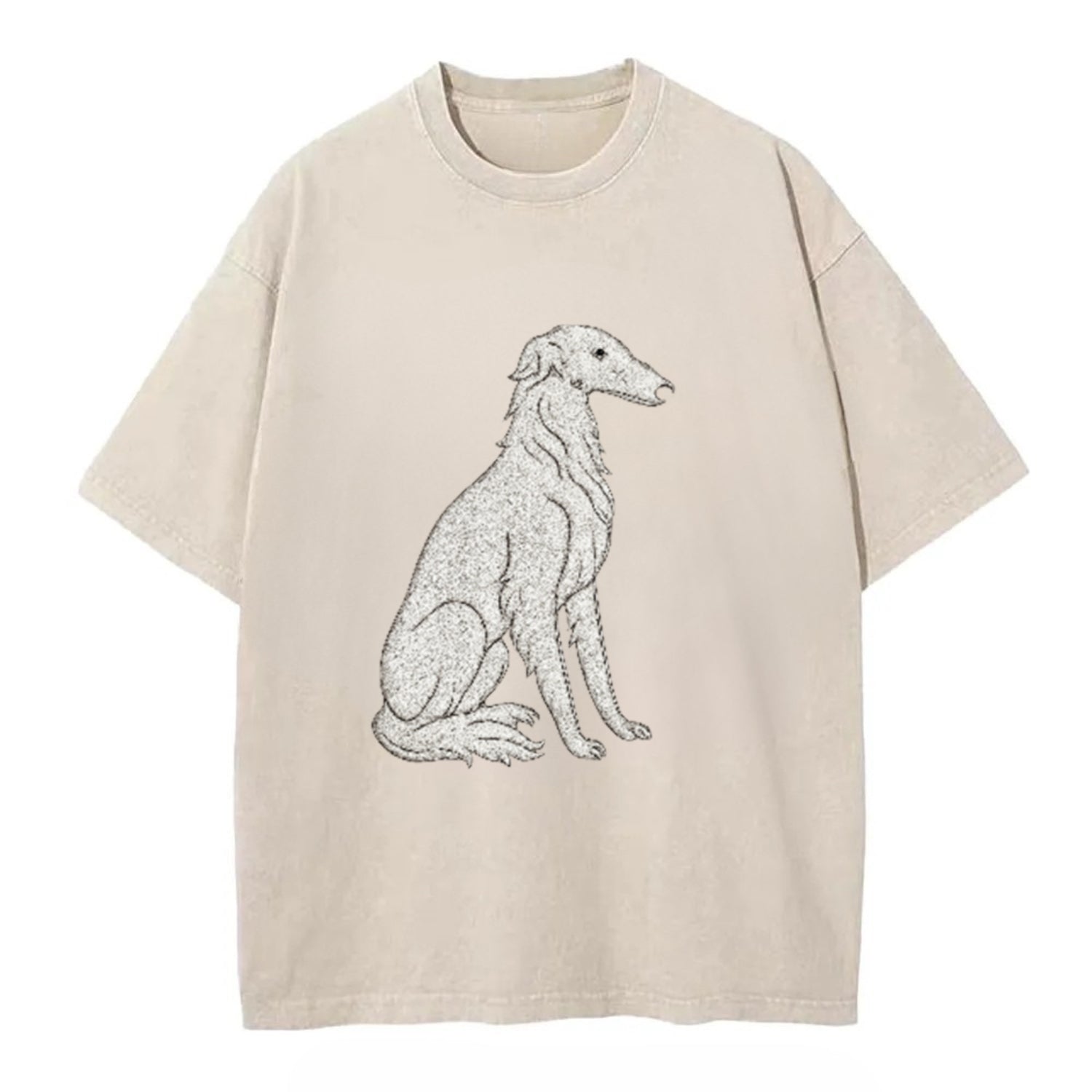Borzoi White Sitting Pose Hat