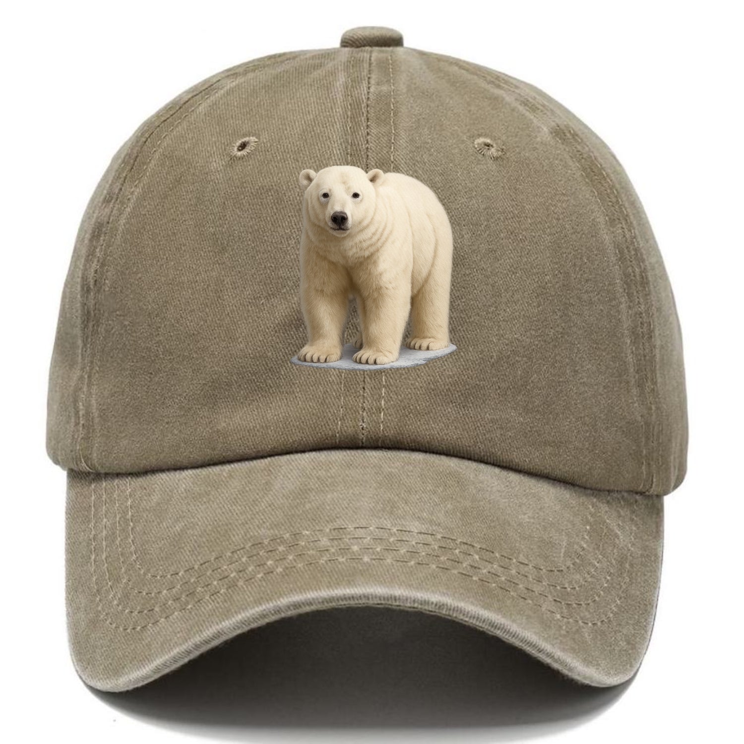 majestic polar bear front portrait Hat