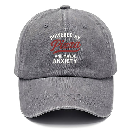 pizza powered anxious appetite Hat