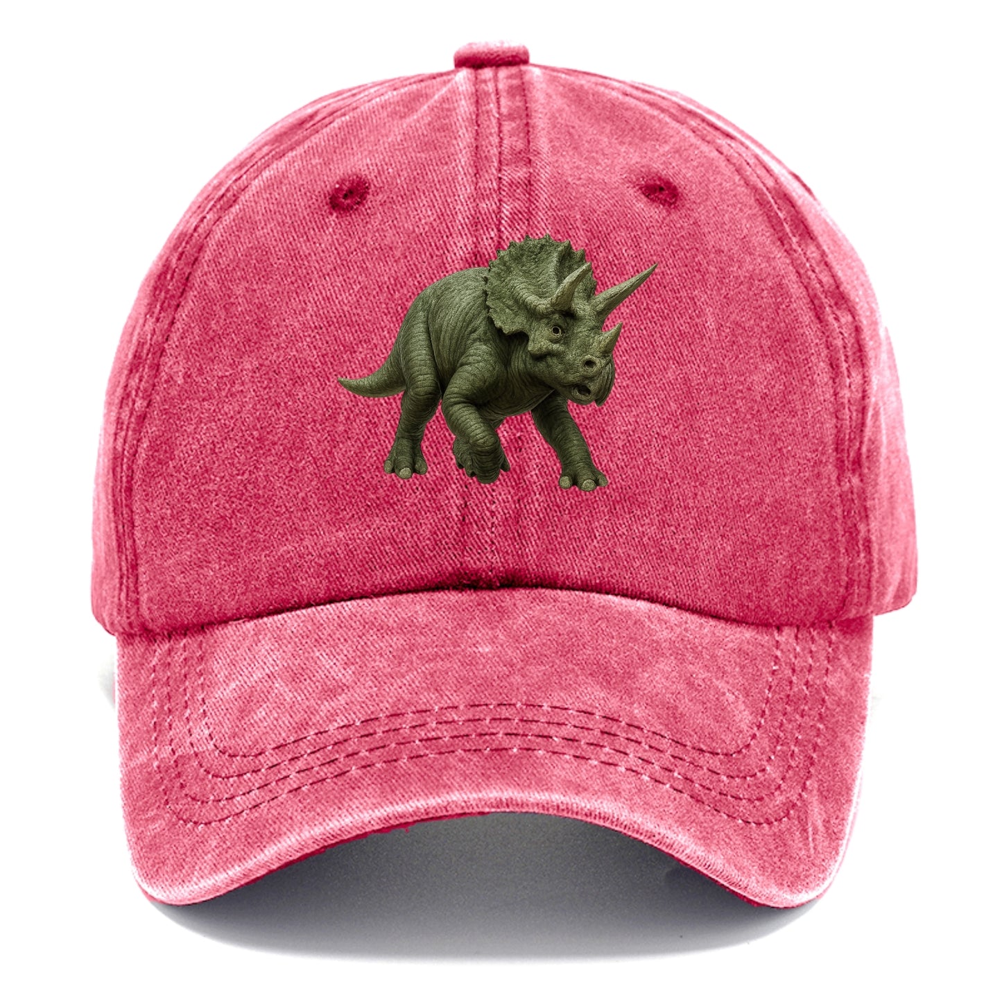 realistic triceratops roaming prehistoric earth Hat
