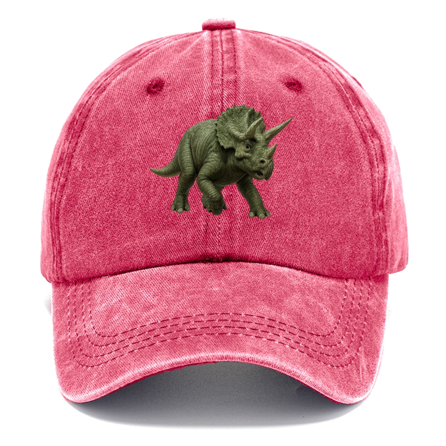 realistic triceratops roaming prehistoric earth Hat