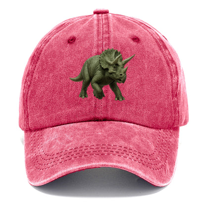 realistic triceratops roaming prehistoric earth Hat
