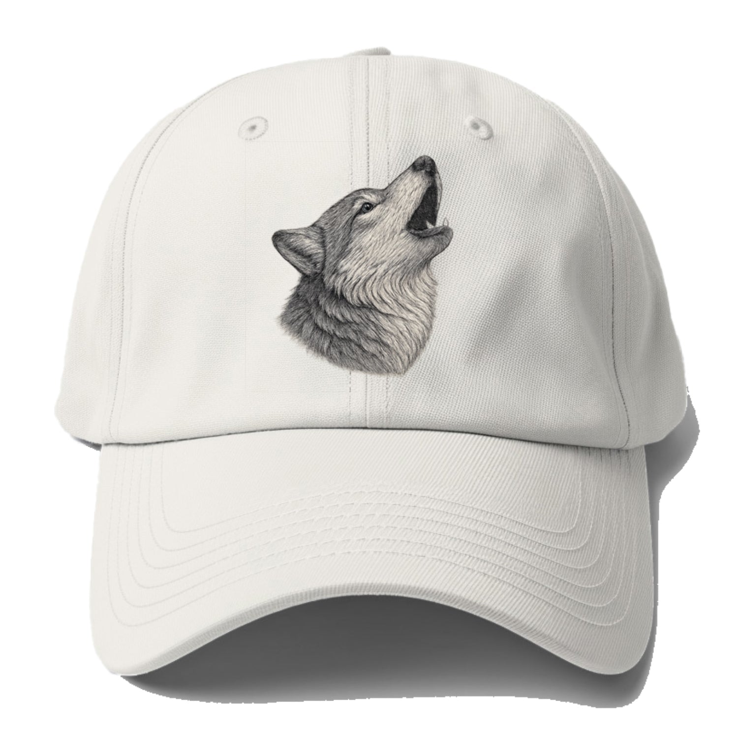 wolf howling portrait Hat