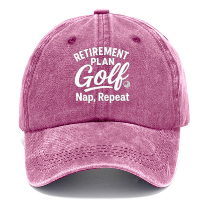 retirement golf nap repeat plan Hat