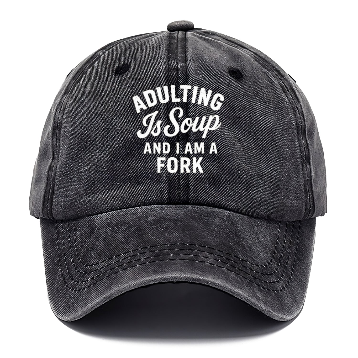 adulting soup and a fork Hat