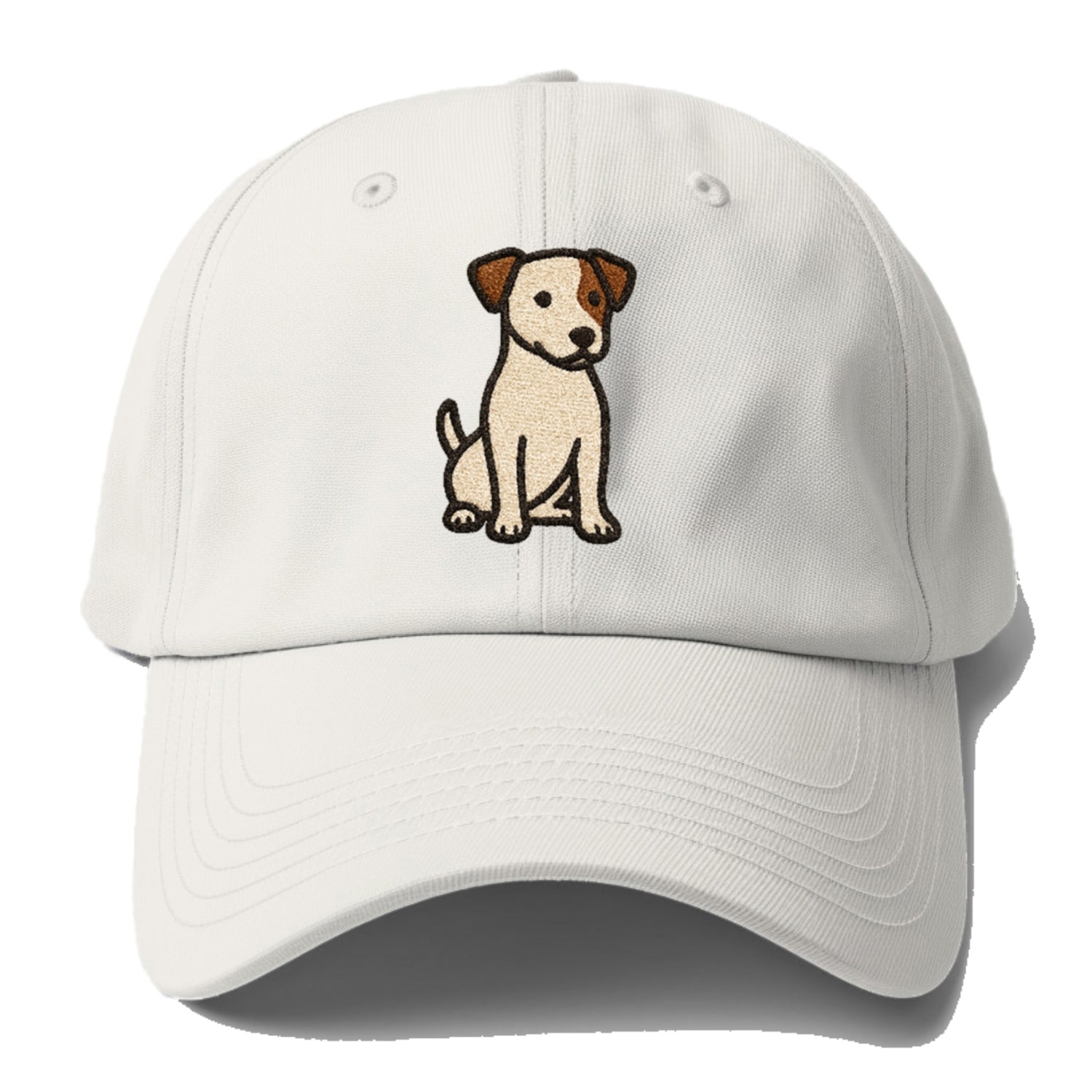 Jack Russell Terrier White With Brown Patches Pose Hat