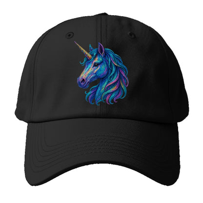 rainbow unicorn head artistic illustration Hat