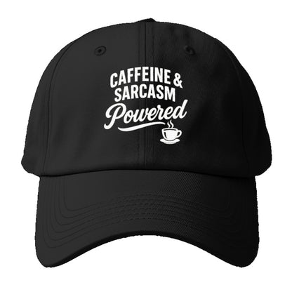 caffeine and sarcasm powered design Hat