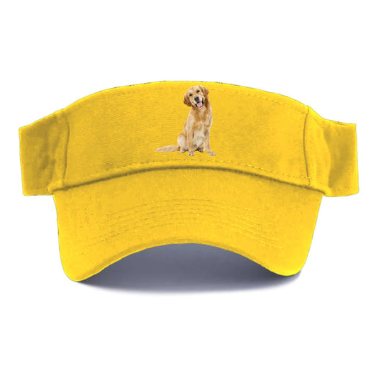 Joyful golden retriever with a radiant smile Hat