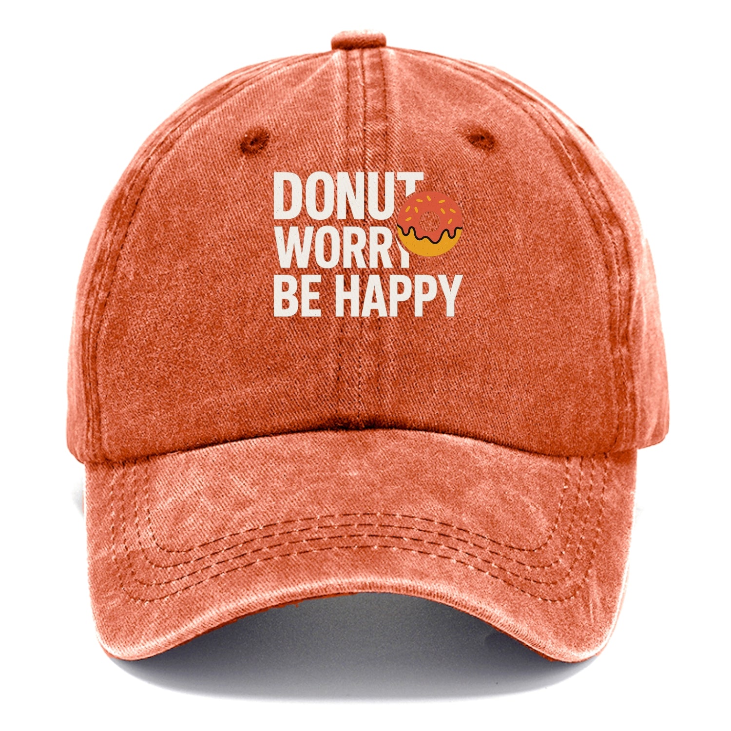donut worry be happy Hat