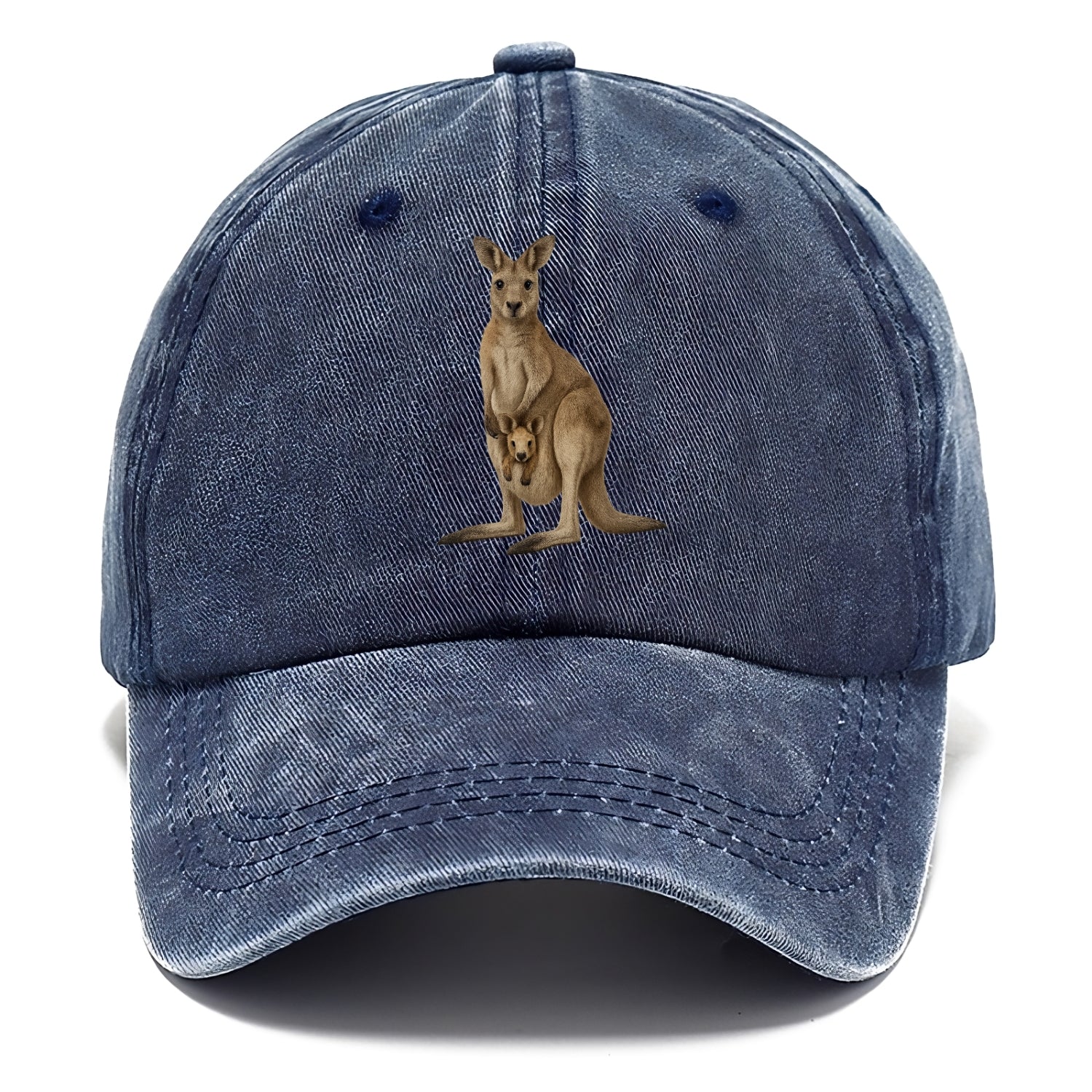 kangaroo mother and baby portrait Hat