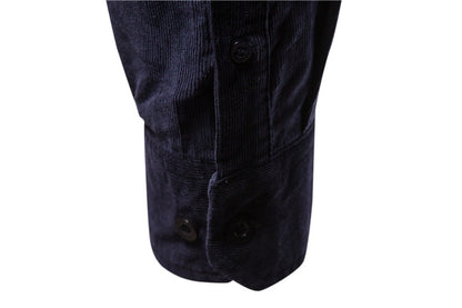Men's Corduroy Shirt: Autumn Comfort & Business Casual Style Additional Image 10