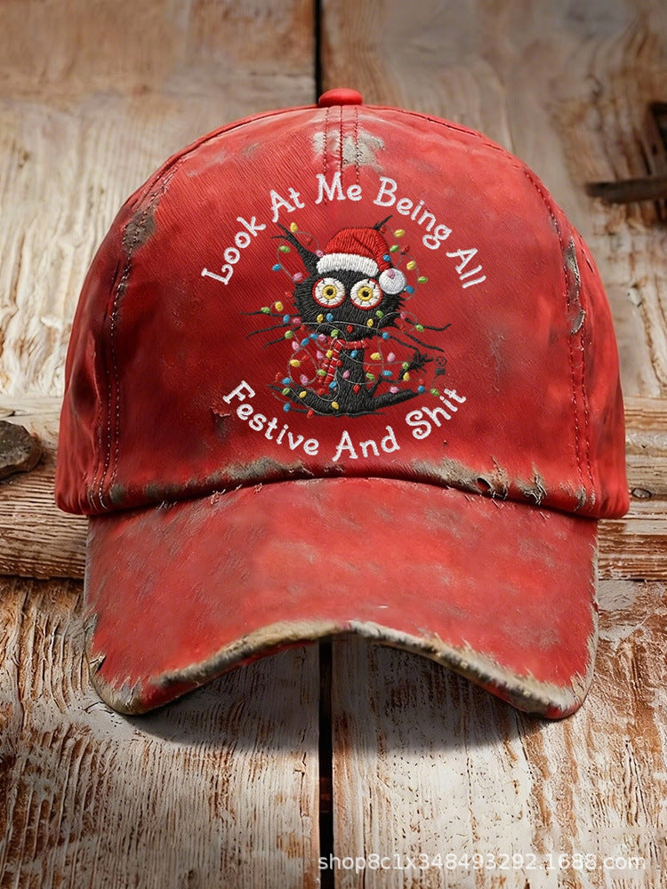 Men's Festive Digital Print Baseball Cap Additional Image 10