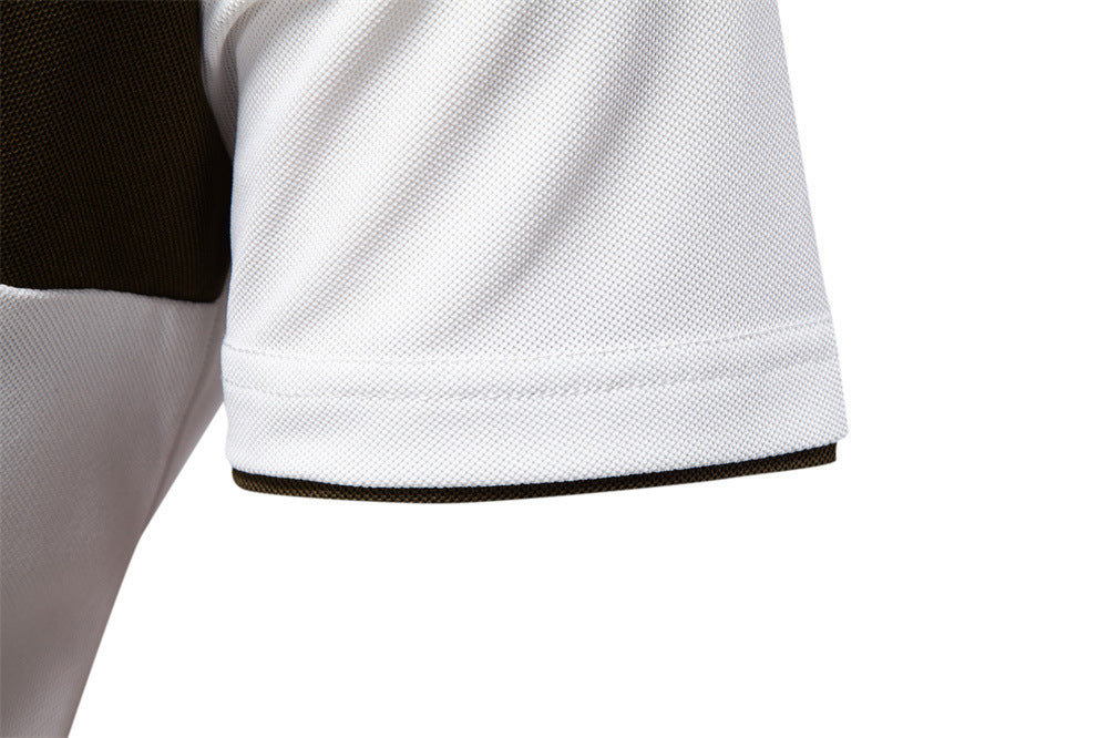 O Xiaolu Men's Embroidered V-Neck Polo Shirt Additional Image 10