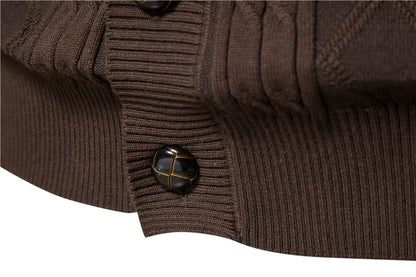 Men's Japanese Style V-Neck Knit Cardigan Additional Image 10