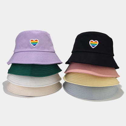 Rainbow Love Cotton Fisherman Hat - Korean Style Additional Image 10