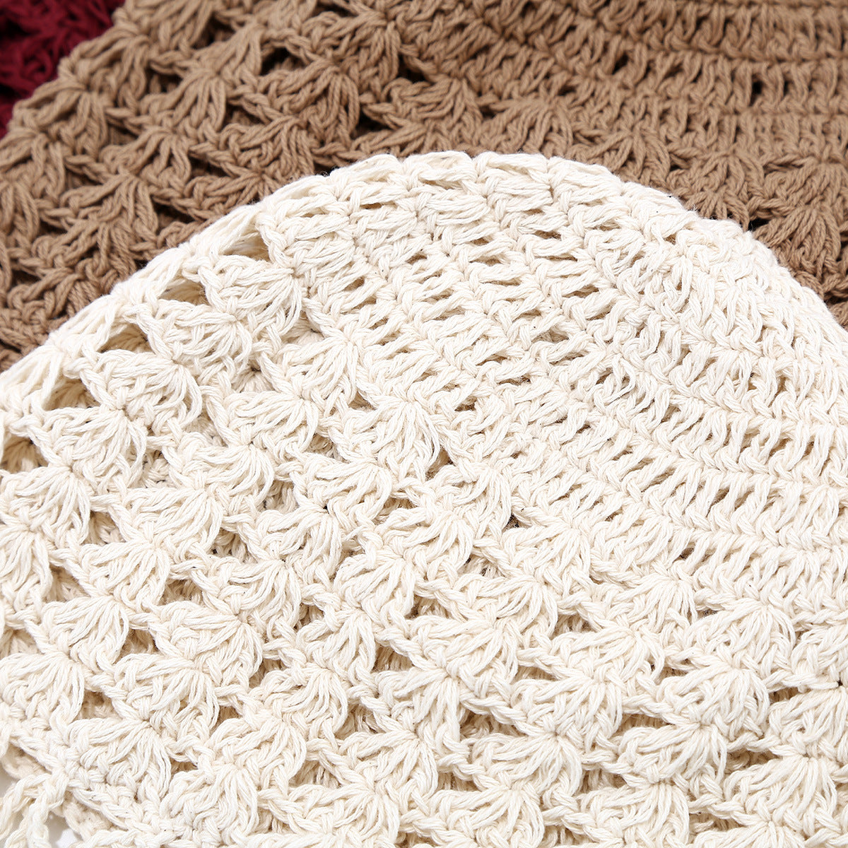 Boho Crochet Hooded Hat with Tassels Additional Image 10