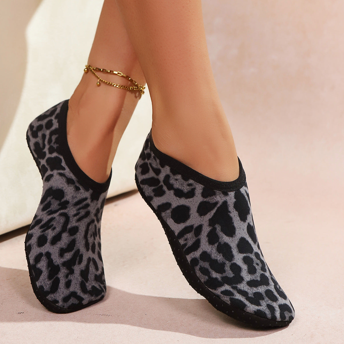 Leopard Print Cozy Floor Socks for Women Additional Image 10