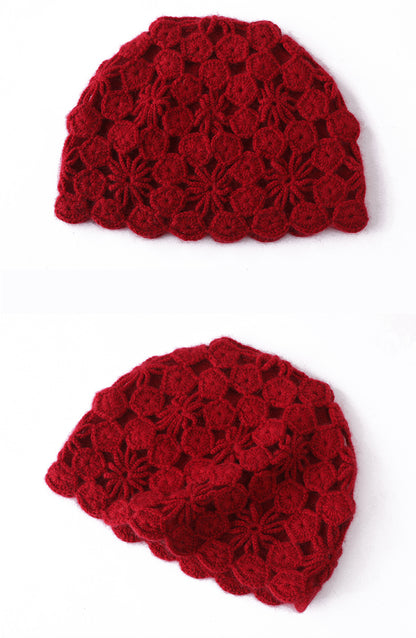 Elegant Plum Blossom Knit Cashmere Hat Additional Image 10