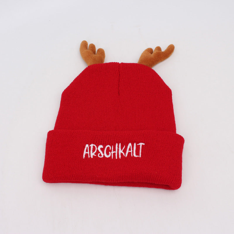 Cozy Reindeer Antler Knit Beanie - Festive Holiday Hat Additional Image 10