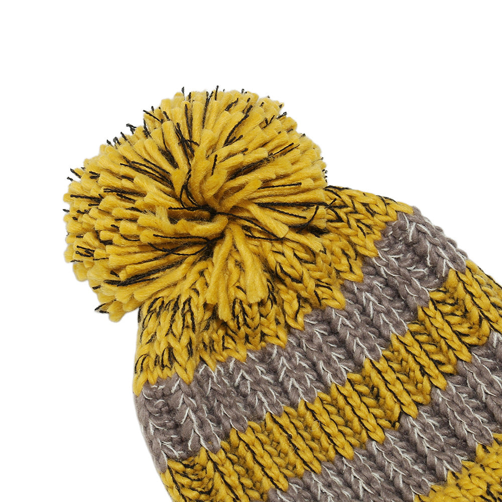 Warm Striped Knit Beanie: Cozy Outdoor Adventure Hat Additional Image 10