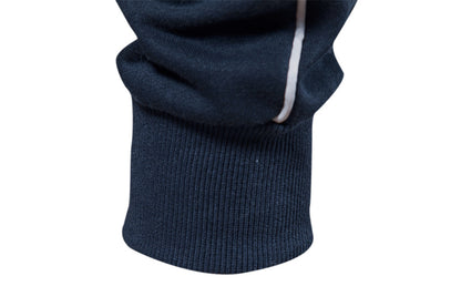 Men's Contrast Zip Stand Collar Sweater Additional Image 10