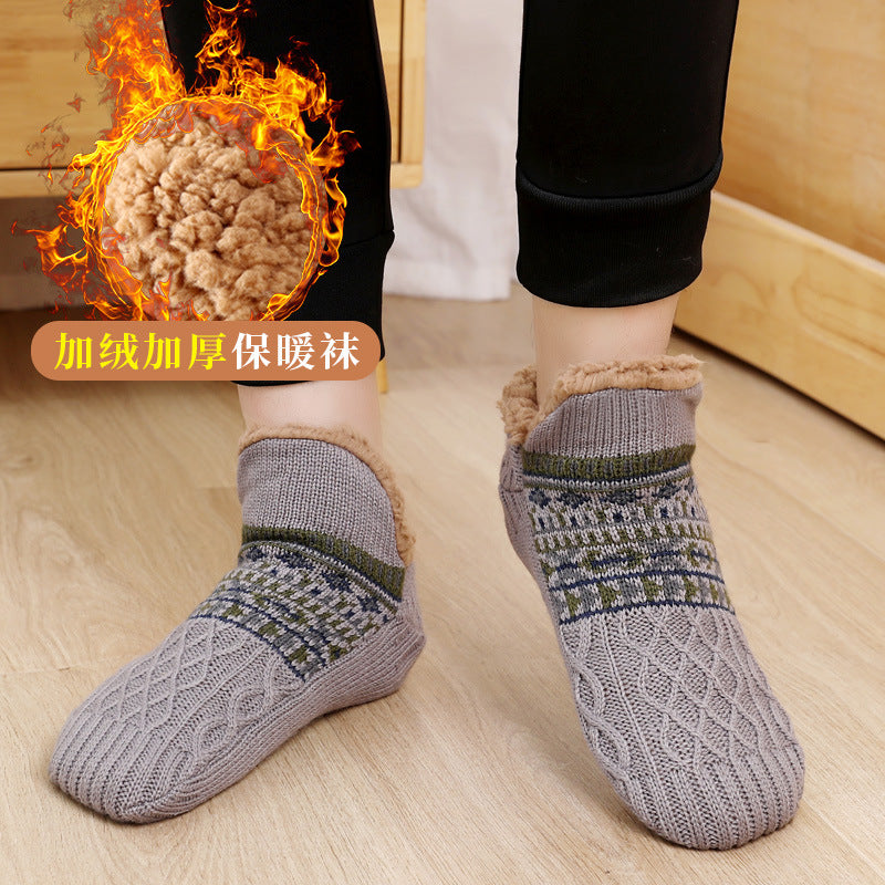 Cozy Fleece-Lined Knit Slipper Socks for Men Additional Image 10