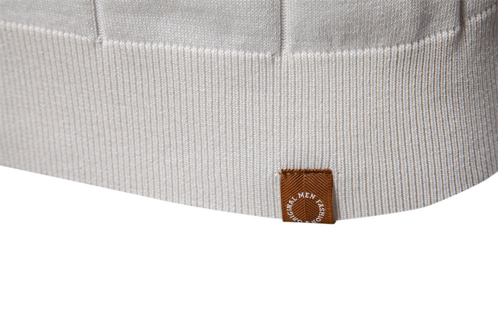 Men's Knitted Wool Polo: Business Casual Comfort Additional Image 10